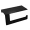 Держатель для туалетной бумаги с полкой хранения, черный REXANT 38-0635