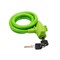 Замок тросовый взломостойкий для велосипедов и колясок с ключом 100см зеленый ЧЕТЫРЕ СЕЗОНА 79-0303