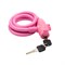 Замок тросовый взломостойкий для велосипедов и колясок с ключом 100см розовый ЧЕТЫРЕ СЕЗОНА 79-0304