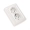 DEA Розетка 2-ая керамика с/з с/у 16А Бел KRANZ KR-78-0220