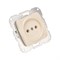 DEA Розетка 1-ая керамика б/з с/у 10А мех. Беж KRANZ KR-78-0244