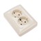 DEA Розетка 2-ая керамика с/з с/у 16А Беж KRANZ KR-78-0250