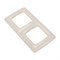 DEA Рамка 2-я горизонтальная Беж KRANZ KR-78-0256