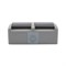 Блок горизонтальный 2 розетки (керамика) INDUSTRIAL IP54 с/з, о/у, серый KRANZ KR-78-0614