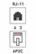 Розетка телефонная внешняя, 2 порта UTP, RJ-11 (6P2C), CAT 3 PROconnect 03-0002-4