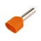 Наконечник штыревой втулочный изолированный F-12 мм 2х4мм² (НШВи(2) 4.0-12/НГи2 4,0-12) оранжевый REXANT 06-0411-A