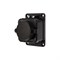 Розетка влагозащищенная с крышкой 1 гнездо, с/з, 16А, IP54, каучук, черная REXANT 111-111