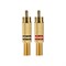 Разъем штекер RCA металл пайка черный/красный, Gold PROconnect 14-0405-1