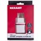 Сетевое зарядное устройство USB (СЗУ) (5 V, 1000 mA) белое с красной полоской REXANT 18-2211