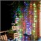 Гирлянда Светодиодный Дождь 3х2 м, свечение с динамикой, прозрачный провод, 230 В, диоды мультиколор 235-098