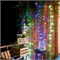 Гирлянда Светодиодный Дождь 3х2 м, свечение с динамикой, прозрачный провод ПВХ, 230 В, диоды мультиколор 235-099