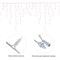 Гирлянда светодиодная Бахрома (Айсикл) 5,6x0,9м 240 LED ТЕПЛЫЙ БЕЛЫЙ белый каучук 3,3мм IP67 эффект мерцания 230В нужен блок 315-001 NEON-NIGHT 255-266