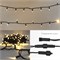Гирлянда светодиодная Нить 10м 100 LED ТЕПЛЫЙ БЕЛЫЙ черный ПВХ IP65 эффект мерцания 230В соединяется нужен блок 303-500 NEON-NIGHT 305-276