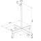 Стойка (штатив) напольная мобильная для луп с подсветкой, четырехлучевая, белая REXANT 31-0830