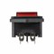 Выключатель клавишный 250 V 6 А (4с) ON-OFF красный с подсветкой и штекером C14 3PIN  REXANT 36-2282