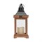 Декоративный фонарь со свечкой, корпус из дерева, размер 14х14х35cм, цвет теплый белый 513-075