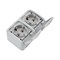Блок горизонтальный 2 розетки (керамика) Mini OG IP54 с/з, о/у, серый KRANZ KR-78-0804