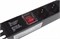 Блок розеток 19", 1U, 16А, 8 розеток, корпус пластик, без шнура питания 04-0307