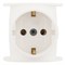 Набор тройников электрических универсальных 16А с/з, одно гнездо, белый (2 шт./уп.) REXANT 11-1080-2
