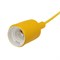 Патрон E27 силиконовый со шнуром 1м желтый REXANT 11-8889