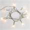 Гирлянда светодиодная универсальная 10 LED, 1,2 метра, прозрачный ПВХ, теплое белое свечение, батарейки 2хАА NEON-NIGHT 303-073
