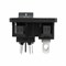Выключатель клавишный 250 V 6 А (4с) ON-OFF черный с штекером C8 2PIN  REXANT 36-2284