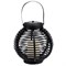 Декоративный фонарь на солнечной батарее 20х20х22 см, черный плетеный корпус, теплый белый цвет свечения NEON-NIGHT 501-143