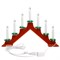 Новогодняя горка 7 свечек, цвет корпуса: Красный, цвет свечения: ТЕПЛЫЙ БЕЛЫЙ 501-082