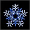 Фигура световая Снежинка цвет белая/синяя, размер 60x60 см, с контроллером NEON-NIGHT 501-531