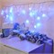 Гирлянда Бахрома (Айсикл), 1,8х0,5м, 48 LED СИНИЕ, прозрачный ПВХ, IP20, свечение с динамикой, 230В, не соединяется 255-013