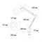 Лупа на струбцине круглая 5D с подсветкой 72 SMD, сенсорный регулятор яркости, ø152мм, белая REXANT 31-0532