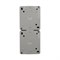 Блок вертикальный 2 розетки (керамика) INDUSTRIAL IP54 с/з, о/у, серый KRANZ KR-78-0616