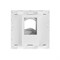 Вставка Mosaic 45x45, на 1 порт с прозрачной шторкой и увеличенным окном маркировки, белая 03-0161