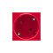 Розетка электрическая 45x45, CEE 7/4, 2K+3, 16A, красная REXANT 11-8978