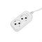 Удлинитель 2 гнезда, 3м, 2х0,75мм², б/з, белый PROconnect 13-4201
