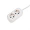 Удлинитель 2 гнезда, 3м, 3х0,75мм², с/з, белый PROconnect 13-4203