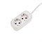 Удлинитель 2 гнезда, 5м, 3х0,75мм², с/з, белый PROconnect 13-4204