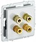 BRITE Аудиорозетка 4-мест. РА10-БрБ бел. IEK BR-S40-K01 - фото 241930