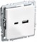 BRITE Роз. USB A+C 18Вт РЮ11-1-БрБ бел. IEK BR-U22-018-K01 - фото 241932