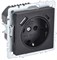 BRITE Роз. с з/к/ш 16А с USB A+C 18Вт РЮш11-1-БрЧ черн. IEK BR-R14-16-U22-018-K02 - фото 241950