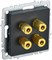 BRITE Аудиорозетка 4-мест. РА10-БрЧ черн. IEK BR-S40-K02 - фото 241954