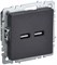 BRITE Роз. USB A+A 3,1А РЮ10-1-БрЧ черн. IEK BR-U21-D31-K02 - фото 241955