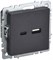 BRITE Роз. USB A+C 18Вт РЮ11-1-БрЧ черн. IEK BR-U22-018-K02 - фото 241956