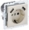 BRITE Роз. с з/к/ш 16А с USB A+A 2,1А РЮш10-1-БрКр беж. IEK BR-R14-16-U21-D21-K10 - фото 241972