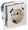 BRITE Роз. с з/к/ш 16А с USB A+C 18Вт РЮш11-1-БрКр беж. IEK BR-R14-16-U22-018-K10 - фото 241973