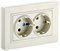 BRITE Роз. 2-я с з/к без з/ш 16А в сб. РС12-3-БрКр беж. IEK BR-R21-16-K10-F - фото 241975