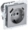 BRITE Роз. с з/к/ш 16А с USB A+C 18Вт РЮш11-1-БрА алюм. IEK BR-R14-16-U22-018-K47 - фото 242042