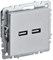 BRITE Роз. USB A+A 3,1А РЮ10-1-БрА алюм. IEK BR-U21-D31-K47 - фото 242047