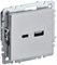 BRITE Роз. USB A+C 18Вт РЮ11-1-БрА алюм. IEK BR-U22-018-K47 - фото 242048