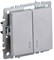 BRITE Выключ. 2-кл. с инд. 10А ВС10-2-1-БрА алюм. IEK BR-V20-1-10-K47 - фото 242053
